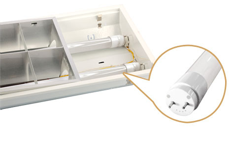 華輝照明LED燈管生產(chǎn)廠家，非標(biāo)定制LED日光燈管，LED鋁塑燈管在全國(guó)31個(gè)省市自治區(qū)有服務(wù)商。