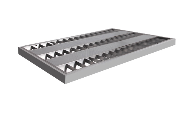 2.	華輝照明占地10多萬平方米，十幾條生產(chǎn)線，年生產(chǎn)上千萬套LED格柵燈盤廠家,產(chǎn)品有T8格柵燈盤，T5格柵燈盤，明裝格柵燈盤，暗裝格柵燈盤。