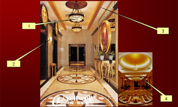 大堂過(guò)道電梯間照明-華輝照明