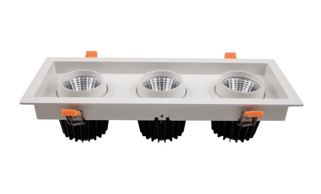 G14系列三頭COB格柵射燈45W G14系列三頭COB格柵射燈45W