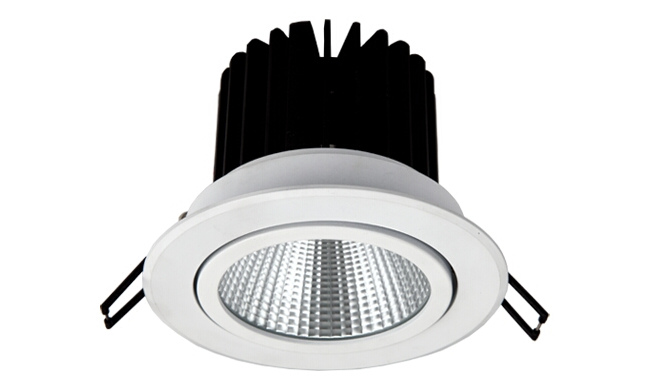 LED 12W COB嵌燈 可調(diào)角度 開(kāi)孔100mm 黃光白光中性光