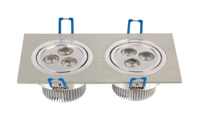 LED 6W 開(kāi)孔158x74mm射燈 單顆透鏡LED 雙頭格柵射燈 LED 6W 開(kāi)孔158x74mm射燈 單顆透鏡LED 雙頭格柵射燈