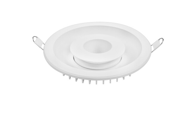 LED 18W雙色圓形漫反射筒燈 開孔¢135mm 可分段控制光色 LED 18W雙色圓形漫反射筒燈 開孔¢135mm 可分段控制光色