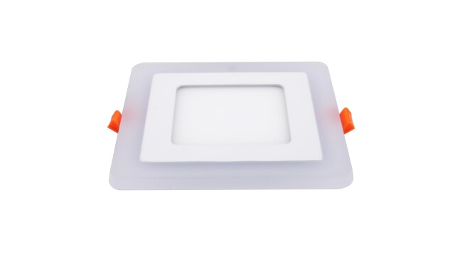 LED面板燈 9W側(cè)發(fā)光方形雙色面板燈 開孔105x105mm 可分段控制光色 LED面板燈 9W側(cè)發(fā)光方形雙色面板燈 開孔105x105mm 可分段控制光色